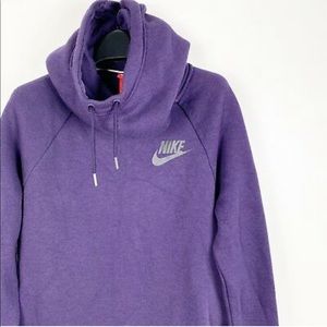 SALE Nike Cowl Neck Hooded Sweatshirt Purple